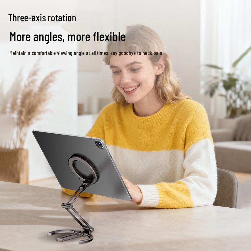Foldable Magnetic Phone Holder with Finger Ring & Tripod for Vertical/Horizontal Shooting
