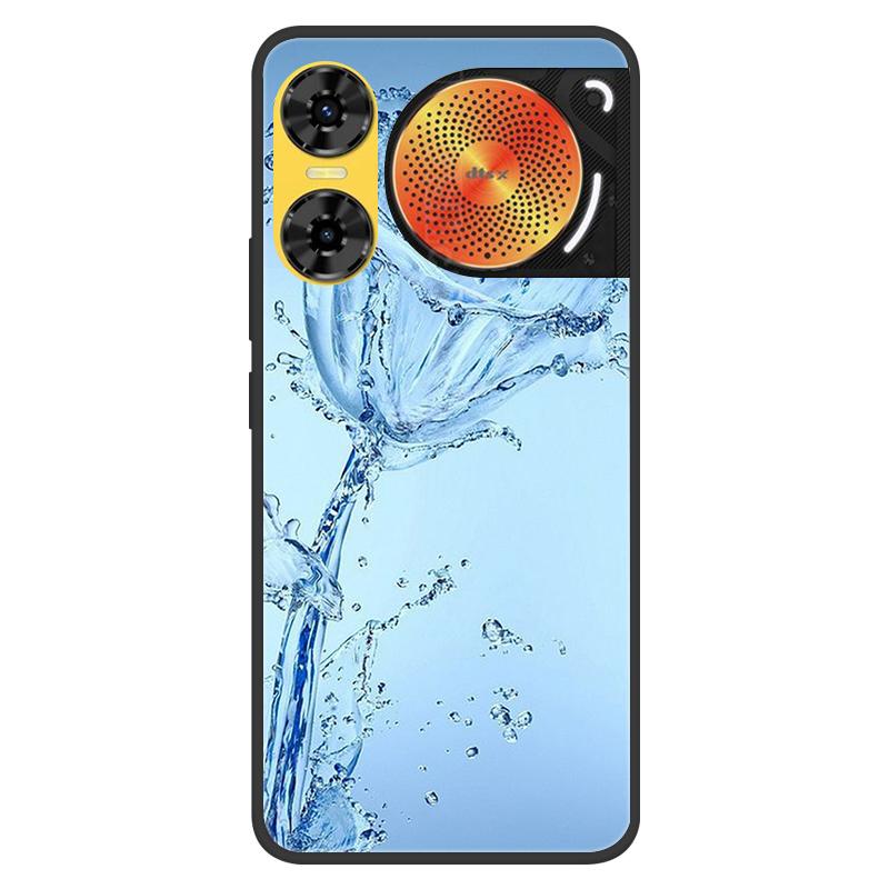 For ZTE Nubia Music 2 Case 2025 Soft Black Silicone Bumper Butterfly Painted Phone Cover for Nubia Music2 Cases Fundas Capa
