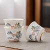Gold-Inlaid Jade Porcelain Tea Set
