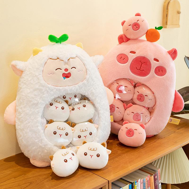 New Cartoon Snack Bag Pillow Doll Plush Toy Doll Creative Cute Snack Bag Doll Birthday Gift
