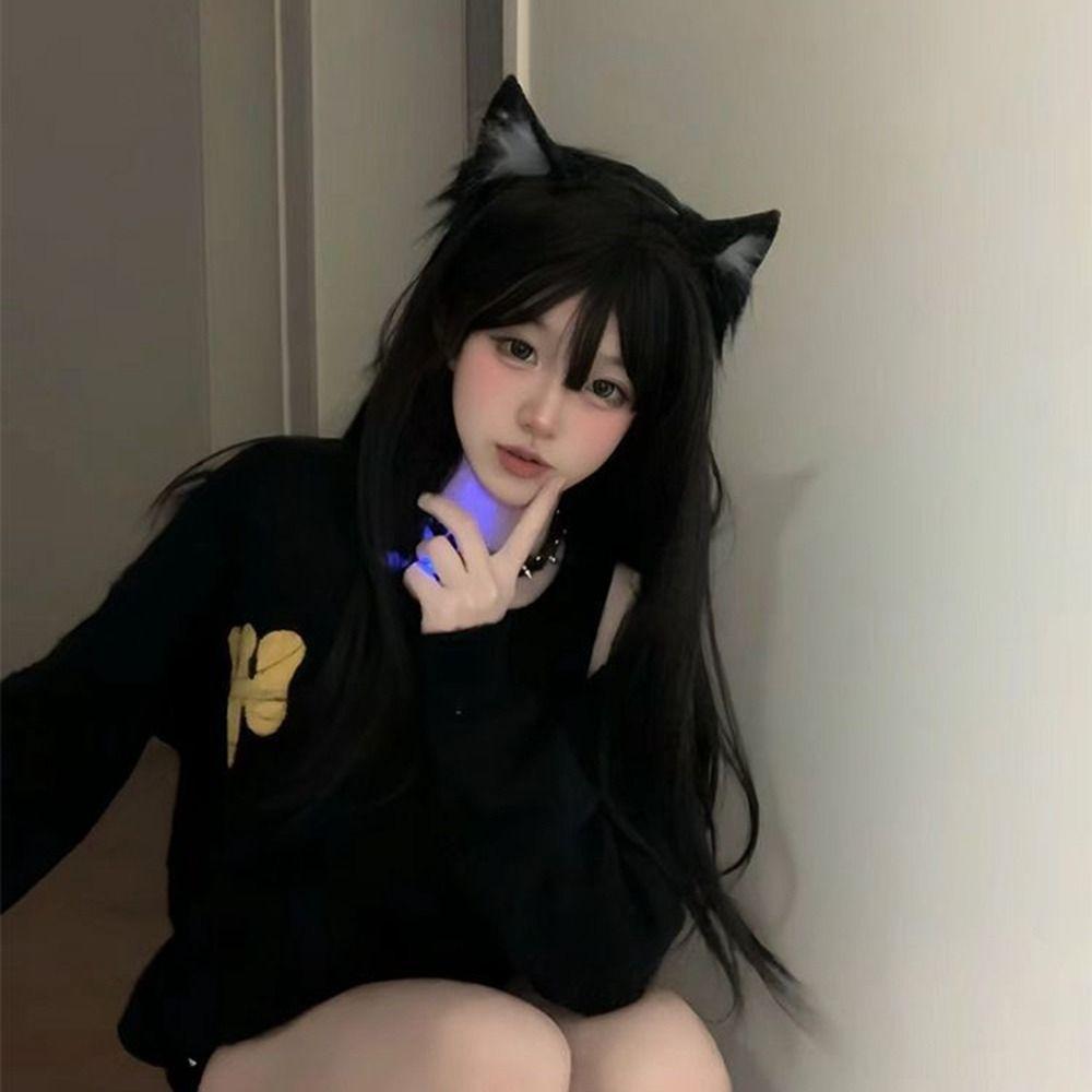 Animals Cosplay Headwear Lolita Plush Hair Band Sweet Cat Ears Headband  Female Hair Accessories