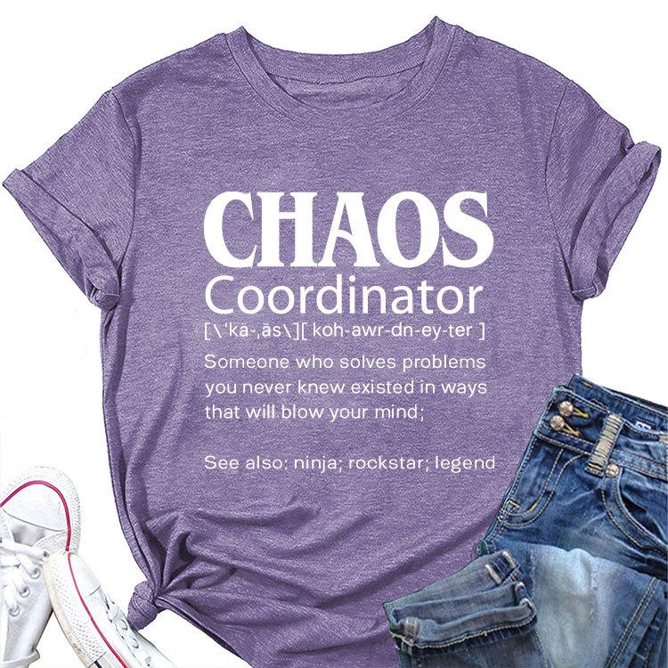 Summer New Casual Shortsleeved T Shirt Chaos Coordinator Printed Loose Crew Neck Top All Match Womens Fashion Pullover
