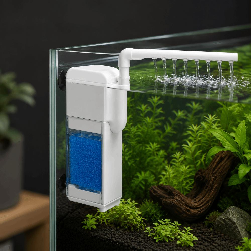 Silent Fish Tank Filter Wall-Mounted Submersible Filter Aquarium Water Pump Breeding Tank