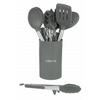 Mora 14 Piece Stainless Steel Silicone Tip Spatula Kitchen Set Black