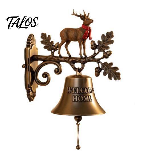 Schmiedeeisen Feiertagsdekoration Vintage Weihnachtsglocke, Willkommens-Wandbehang, Hirsch/Schneemann/Weihnachtsmann/Pinguin/Hexe Dekoration, Eingangsbereich Dekoration