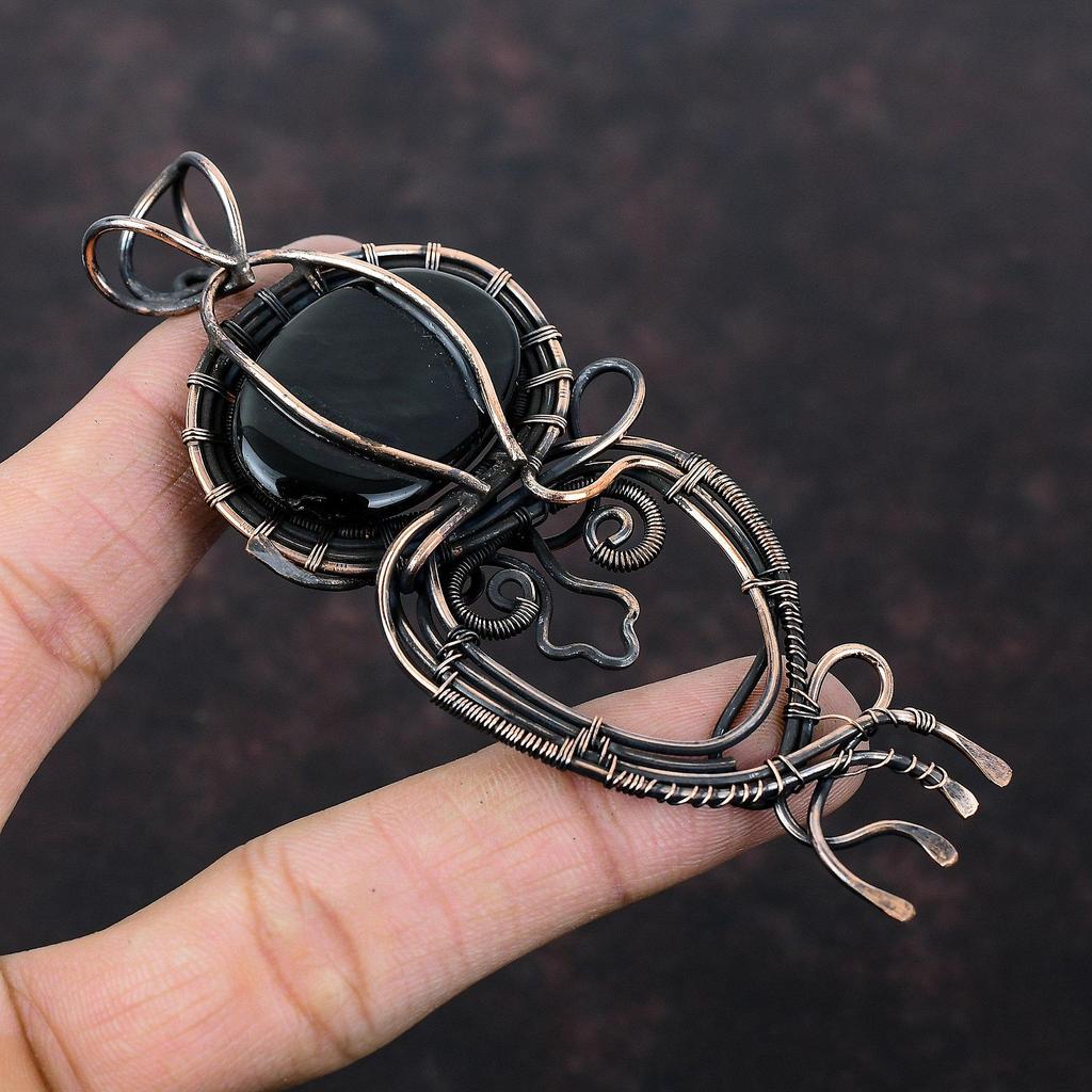 Sugilite Pendant Copper Wire Wrapped Pendant Handmade Decent Pendant Copper Jewelry Wire Wrap Jewelry Original Gemstone Pendant Gift For Her
