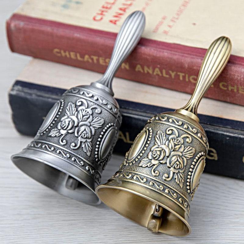 Hand Bell Metal Tone Ring Alarm Hand Hold Service Call Bell Desktop Bell Tea Dinner Bell Game Bell Christmas Bell