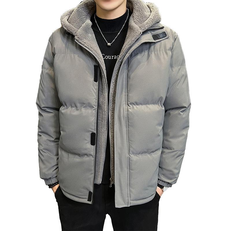 Winter Cotton Coat Men's Hooded Down Casual Warm Cotton Coat Men's Coat