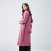 Qiushui Yiren Vintage Double-Breasted Wool Long Coat