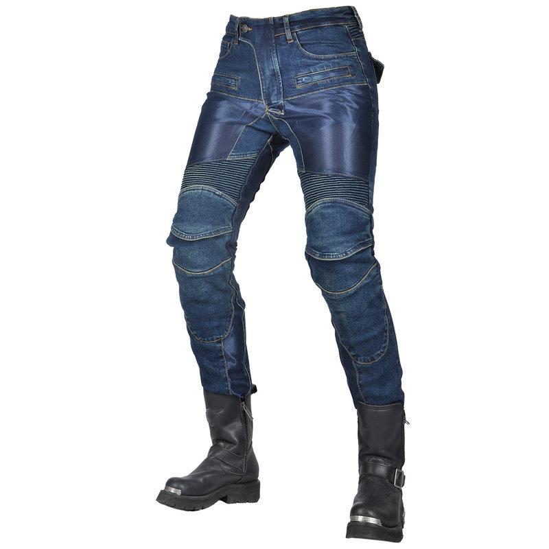 VOLERO+JES-4+Motorcycle Denim Riding Pants+Female Knight Mesh Breathable Motorcycle Fall Protection Pants