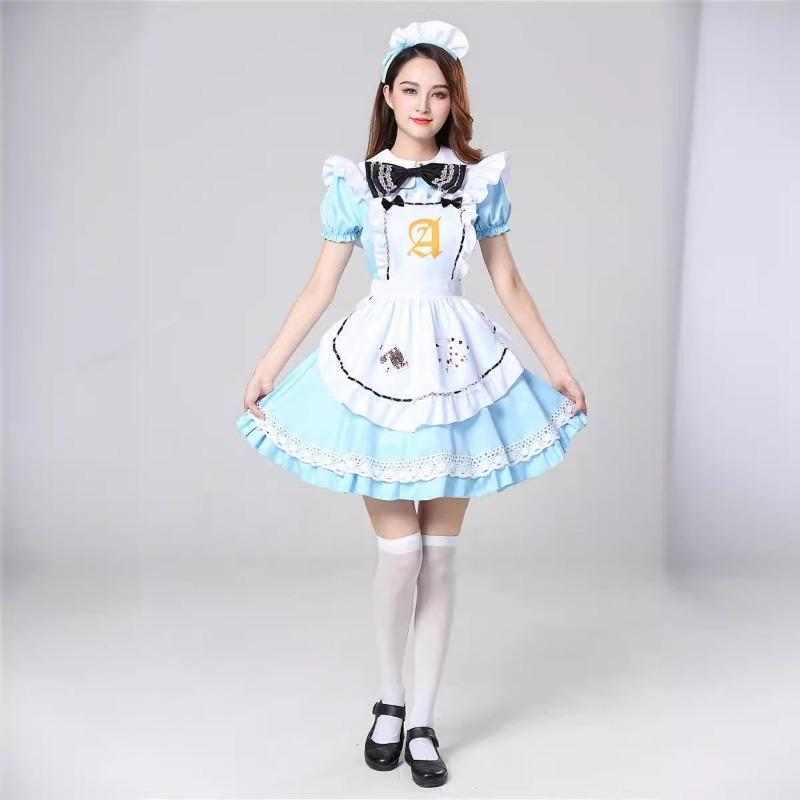 Halloween, New Costumes, Alice In Wonderland Series Playing Card Maid Costumes