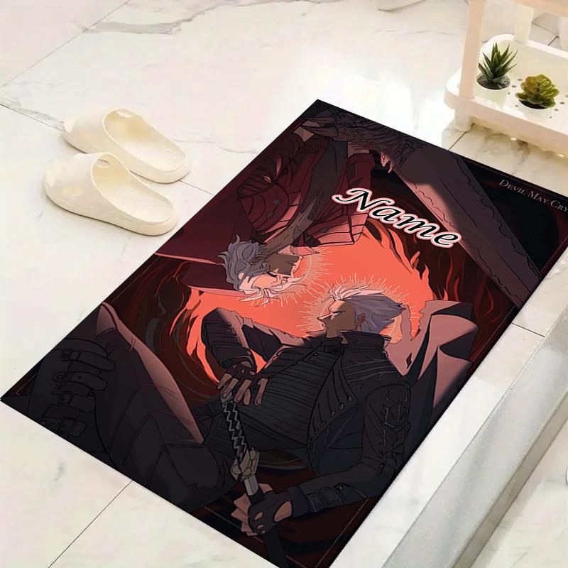 Custom 1Pc Devil May Cry Theme Rug Office Carpet Indoor Outdoor Entrance Doormat Nonslip Soft And Comfortable Living Room D291536