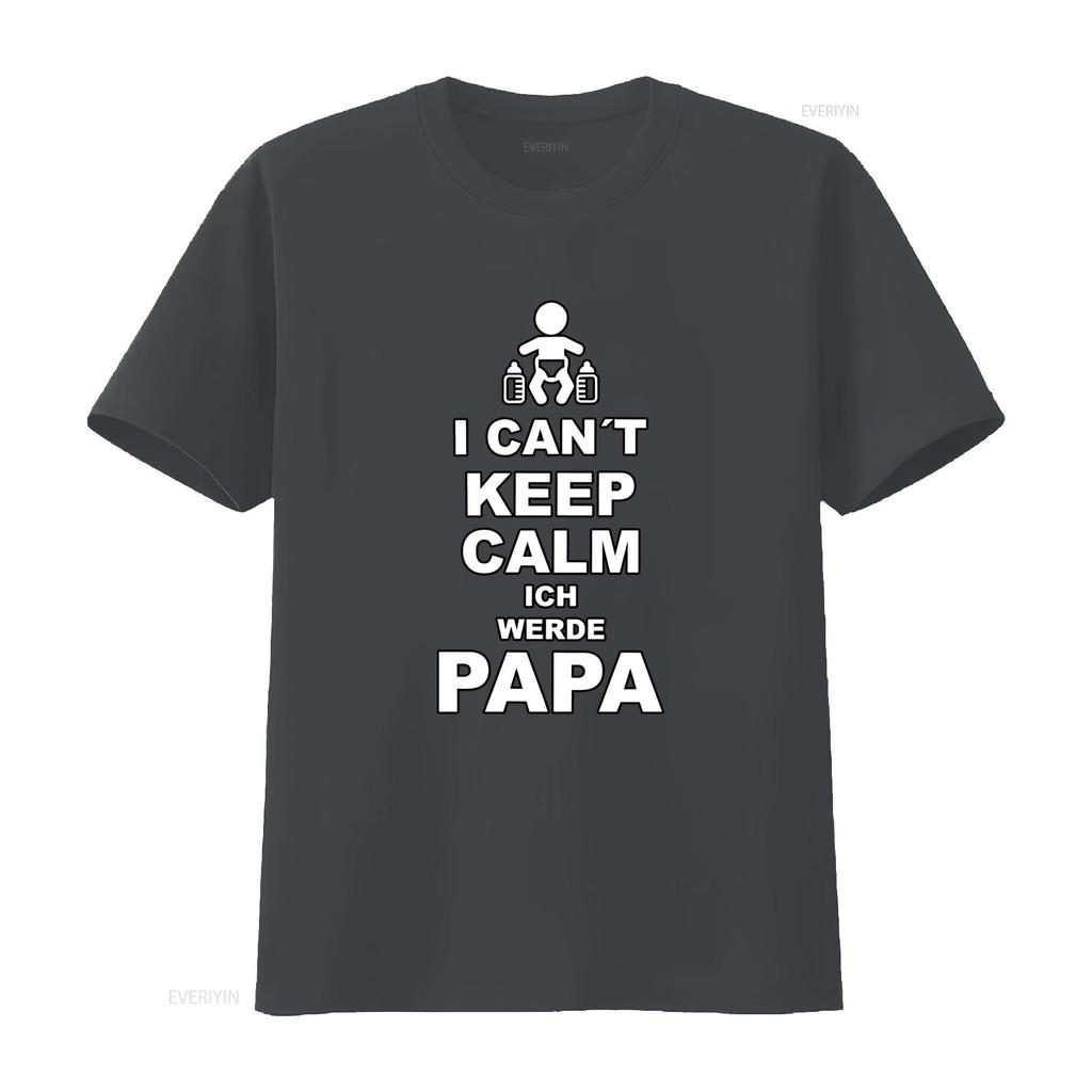 Werdender Papa T Shirt I Cant Keep Calm Ich Werde Perfect for Expectant Fathers Vintage Washed Soft Casual Homme Fashion