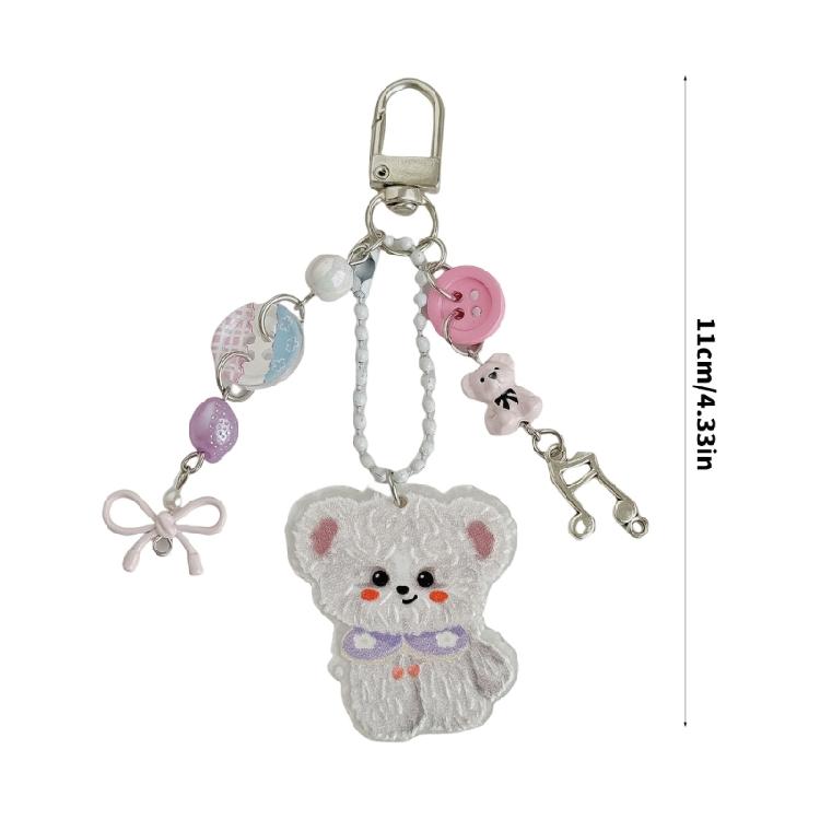 Secure Alloy Keychain For Office And Outdoor Activities Rustproof Bear Decoration Multi Purpose Jewelry Gift Travel