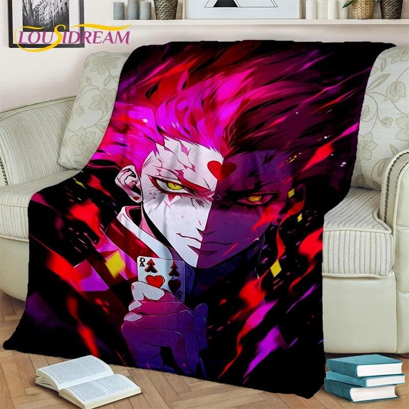 Cartoon HD HxH Anime Hunter×Hunter Blanket,Soft Throw Blanket for Home Bedroom Bed Sofa Picnic Travel Office Cover Blanket Kids