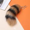 Plush Foxes Tail Keychain Soft And Cute Accessory Plush Keyring Decors For Bags Keys Or Home Decors 18cm Long