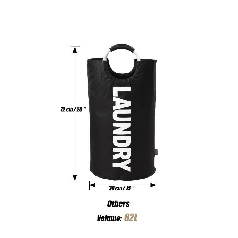 Chic Black Collapsible Laundry Hamper With Generous Size For Effective Clutter Control
