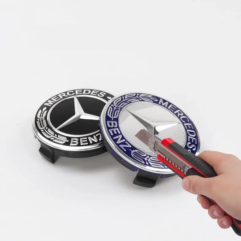 2025 Hot For Mercedes Benz 4PCS 75mm Car Wheel Center Hub Caps Cover for Mercedes Benz B/C/E/S Class A Class C200L GLC GLK CLA W