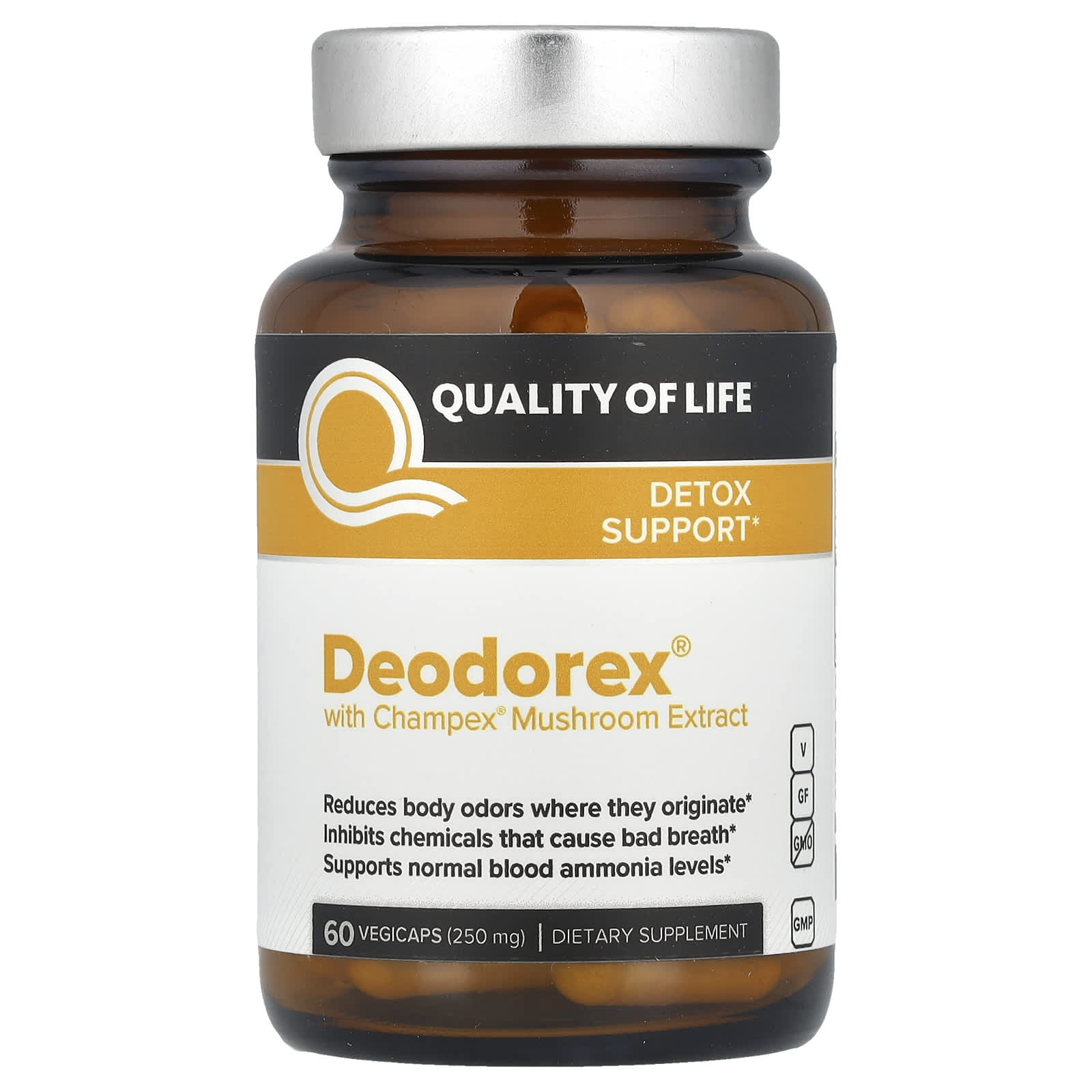 

Deodorex, with Oak Mushroom Extract, 500Mg, 60 Veggie Caps (250Mg per Capsule)