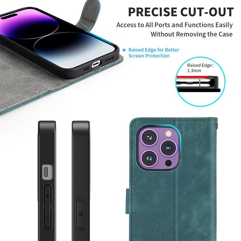 Sharp Aquos Wish5/Wish4 Anti-Theft Leather Flip Case with Card Holder & Protective Shell