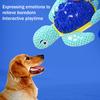 Pet Toy Molar Teeth Guard Soft Tough Chew Toy Turtle Shape Bite-Resistant Tooth Cleaner Dog Toy with Built-in Sound