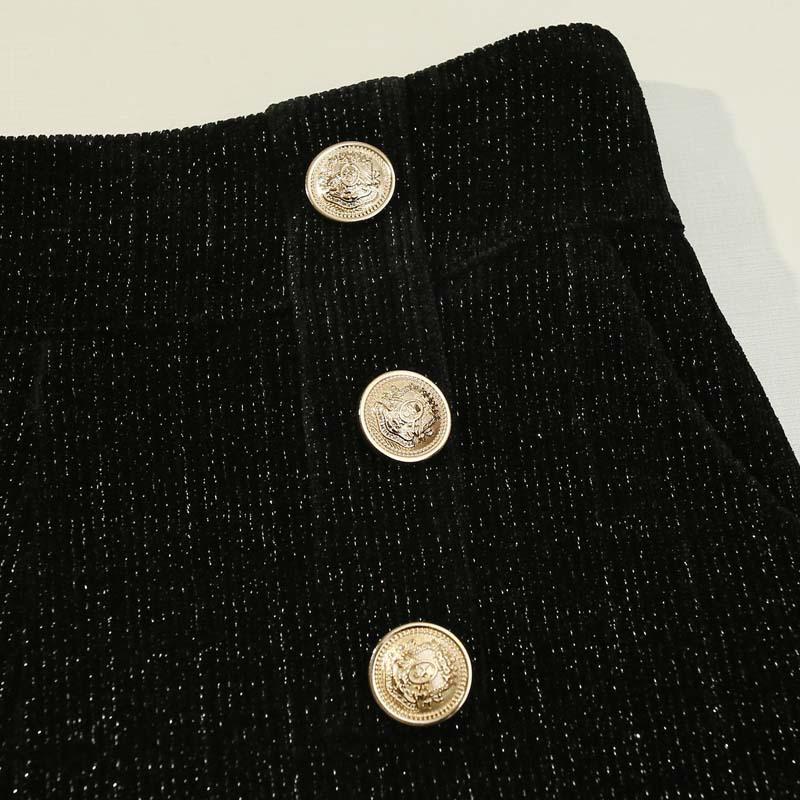 High Waist Shorts Women's Thick Double-breasted Wide-leg Pants