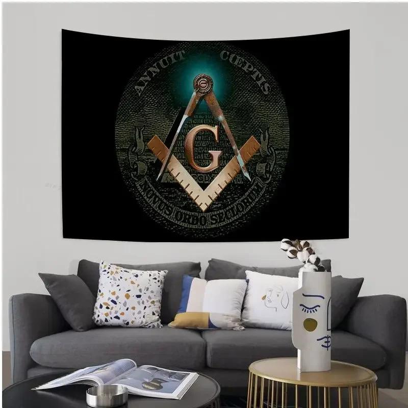 Masonic Freemason Illuminati Printed Large Wall Tapestry Japanese Wall Tapestry Anime Art Home Decor