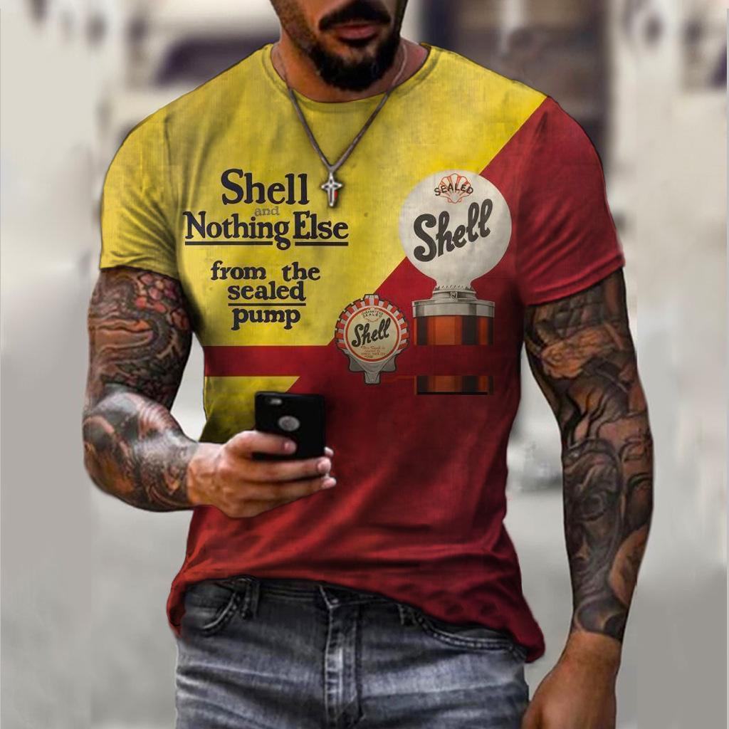 3D Digitaldruck T-Shirt Teenager Herren Kurzarm Oberteil Vielseitig Atmungsaktiv