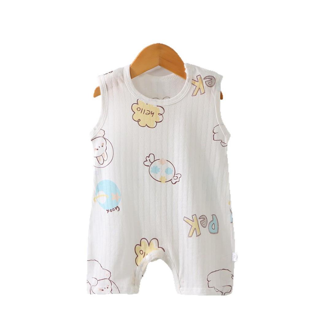 Zomer Romper Baby Koreaanse Stijl - Mouwloos Cartoon Katoenen Bodysuit