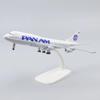 Flugzeugmodell PAN AM 747 B747, 20 cm, aus Metallguss, mit Rädern, für Pan American Airways, Dekoration für Zuhause oder Büro