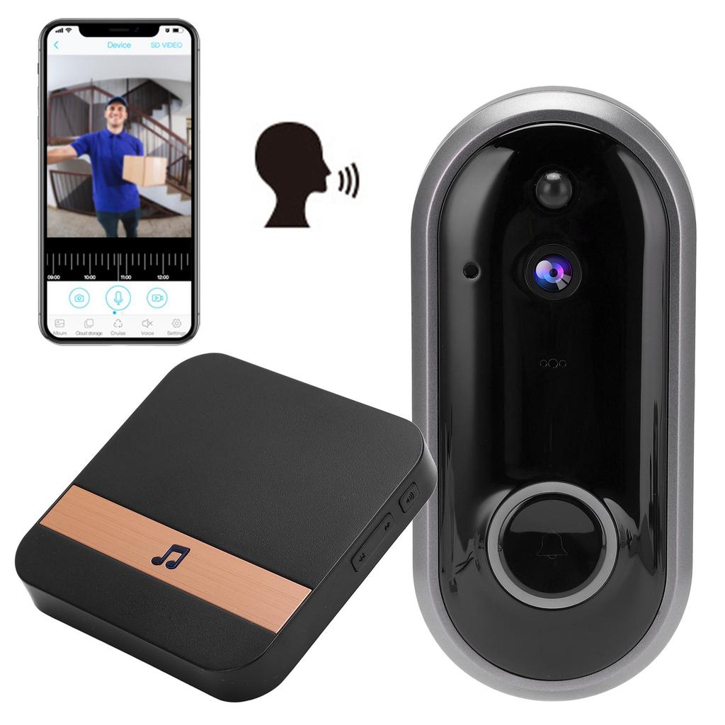 1080P Wifi Video Doorbell 2 Way Audio Infrared Night Vision Motion Detection Door Phone for Home
