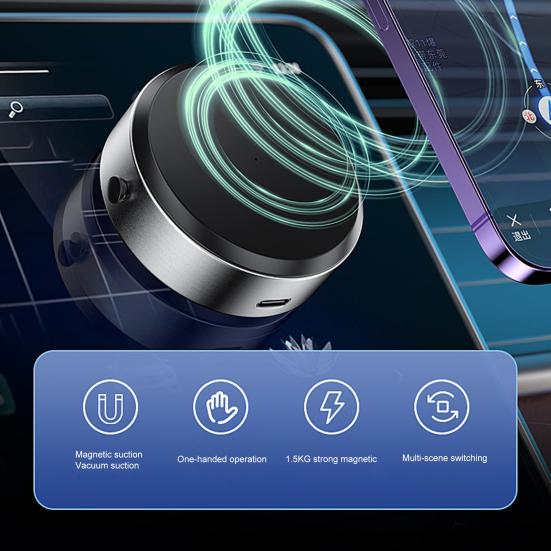 Magnetisk Biltelefon Sterk Holder Brakett Sugekopp Universell Adsorpsjon Stabil for MagSafe Håndfri Rotasjon Navigasjonsstøtte