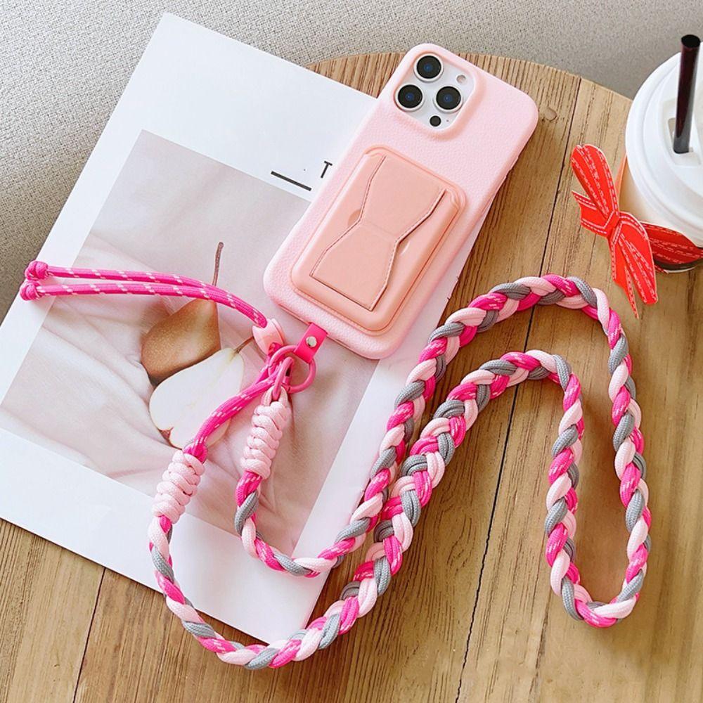 Hand Weaving Mobile Phone Lanyard Adjustable Crossbody Phone Strap Durable Mobile Phone Straps