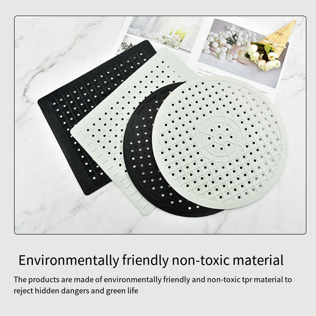 Dish Drying Mat Multifunctional Made with Rubber Quick Drainage Convenient and Practical Rubber Kitchen Sink Mat, White 31.4 * 26.1cm