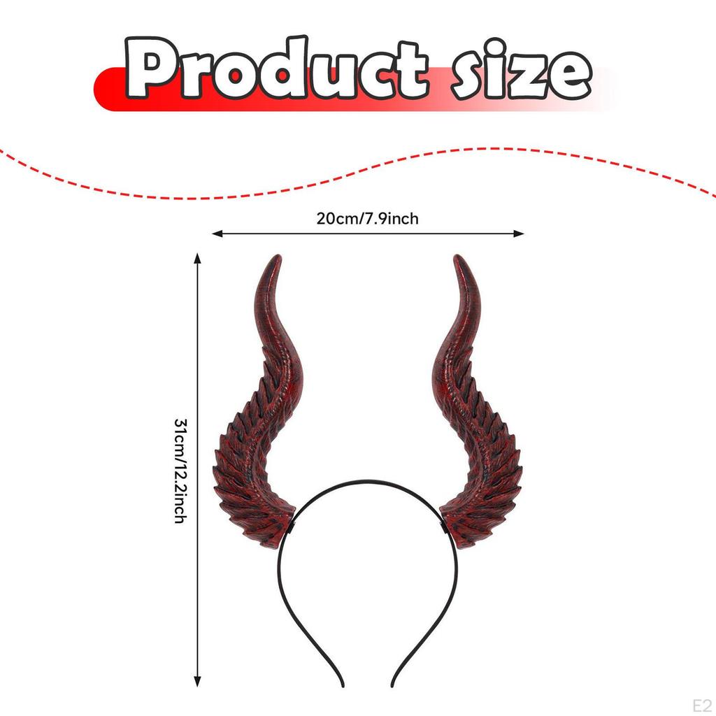Dámská čelenka s ďábelskými rohy Halloweenská čelenka do vlasů pro sezónní festivalové trhy
