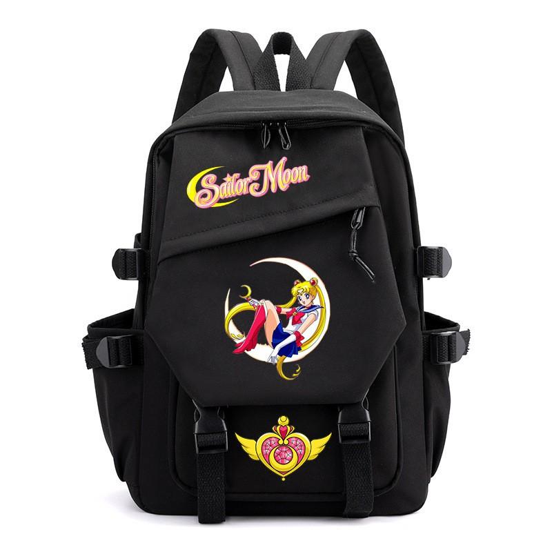 Zaino Stampa Anime Sailor Moon per Ragazzi Studenti Viaggio Leggero in Nylon Borsa Scolastica con Spallacci Imbottiti