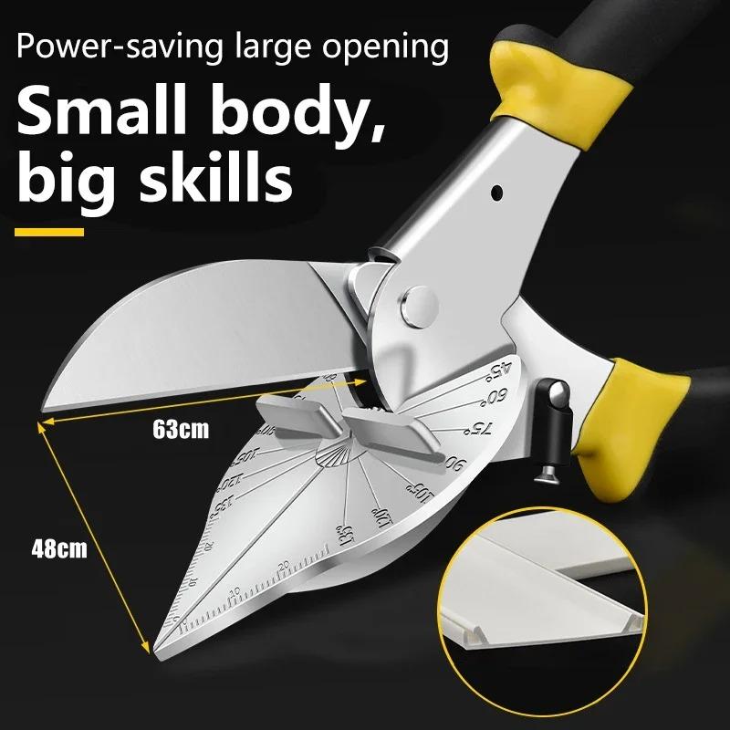 45-135 Degree Multi Angle Corner Scissors Mitre Wall Panel Wire Slot Cutter Plastic Pipe Hose Scissors Tool