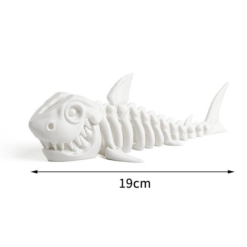3D Printed Shark, Skeleton Model Jointed Full Movable Birthday Gift Realistic Animals Decorative Desktop