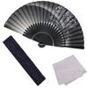 Stylish Folding Business with Folding Fan Bag and Rising Carp Design [Osaka Choseido] Men's Fan, Style, Handkerchief, (Black)
