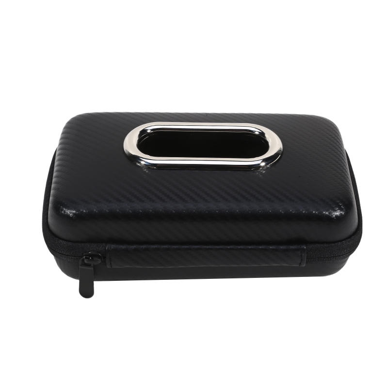 Car Mounted Tissue Box Drawer Box Creative Car Armrest Box Backrest Hanging Multifunctional Sun Visor Four-color Tissue Bag