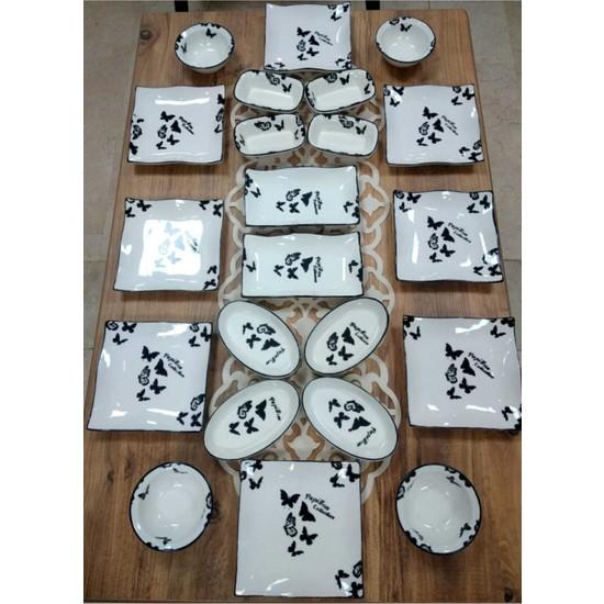 

Керамическая бабочка 22 шт. Набор для завтрака на 8 персон