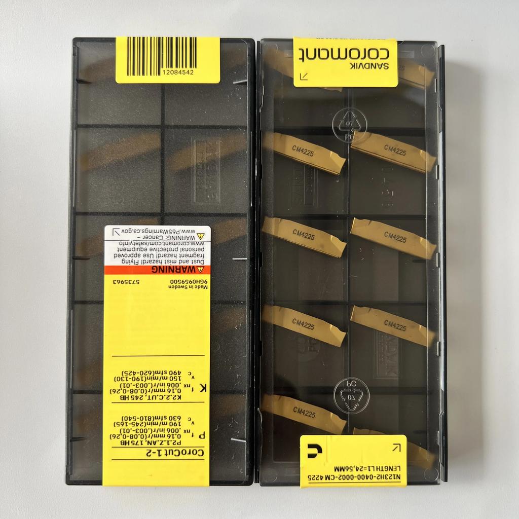 Sandvik / N123H2-0400-0002-CM 4225 / Industrial Indexable Carbide Inserts 10 Pcs