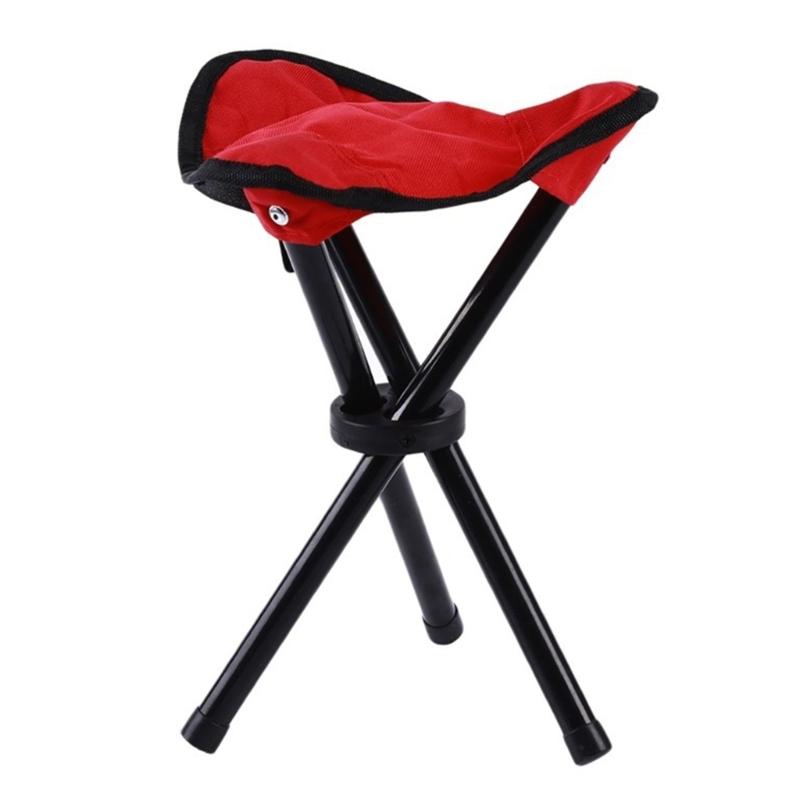 

3 Legs Chair for Hiking Camping Fishing Tripod Stool Folding Seat Tripod Chair Portable Picnic Chair Use Height 12in червоний