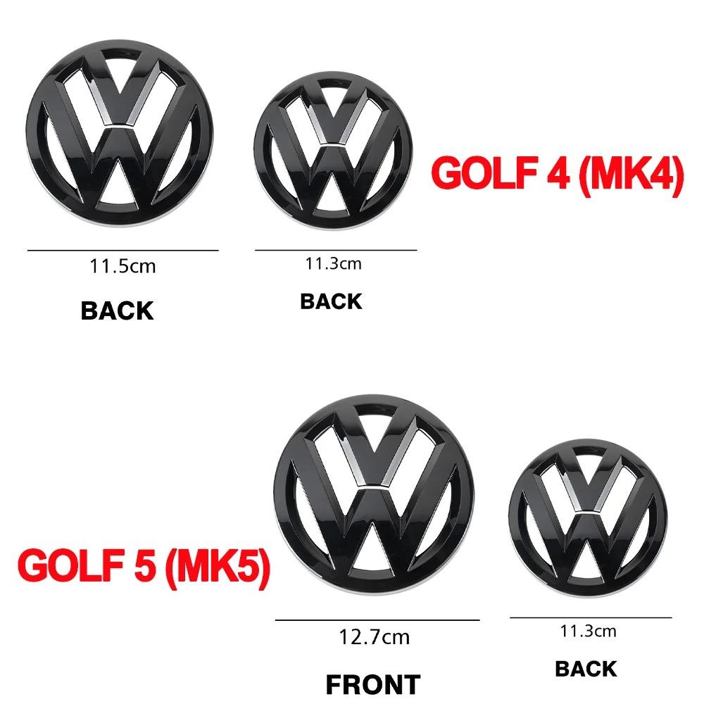 2PCS New bright/matt black Car Front Grill/Rear label logo Trunk Emblem Lid Covers Sticker For VW GOLF 5 GOLF 6 Auto Accessories Hp9