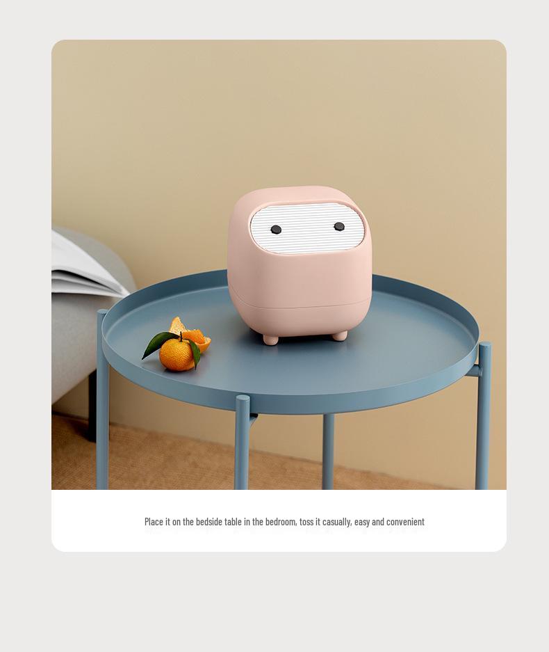Mini Poubelle de Bureau Ninja à Double Couche avec Couvercle