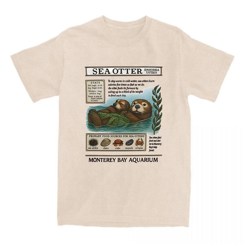 

Women Tees Monterey Bay Aquarium Sea Otter Tshirts Cartoon Funny Graphic Printing T-shirt Unisex Streetwear Cotton Loose T Shirt 5XL різнокольоровий