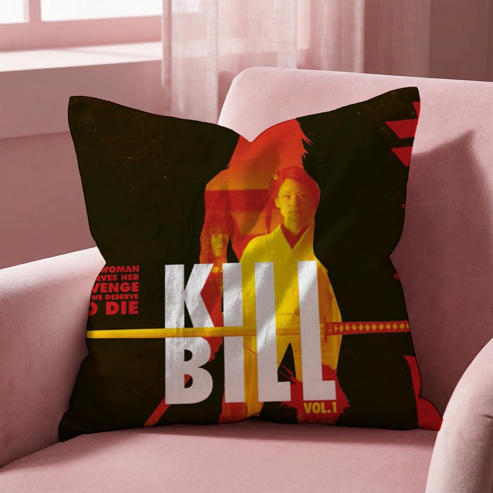 Kill Bill Cushion Cover Multi-Scene Pillow Cover for Home & Car - Reversible, Soft & Durable for Daily Use