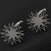Men's Cufflinks Gold Color Sunflower Shirt Cuff Link Buttons Fashion Stainless Steel Jewelry Accessories Groomsman Wedding Gifts