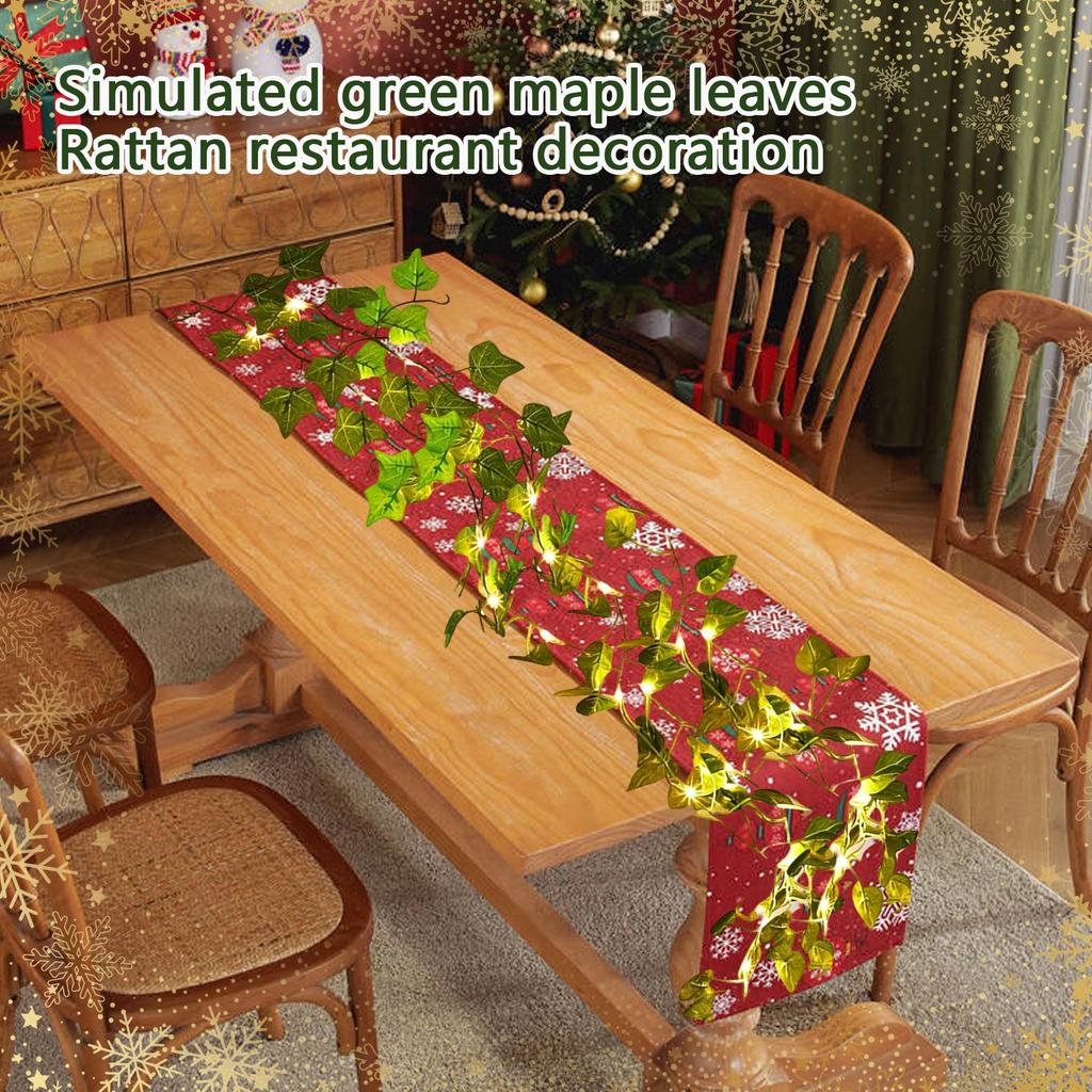 12m Simulated Tree Light, Green Maple Leaf Vines, Dining Room Decorative Light