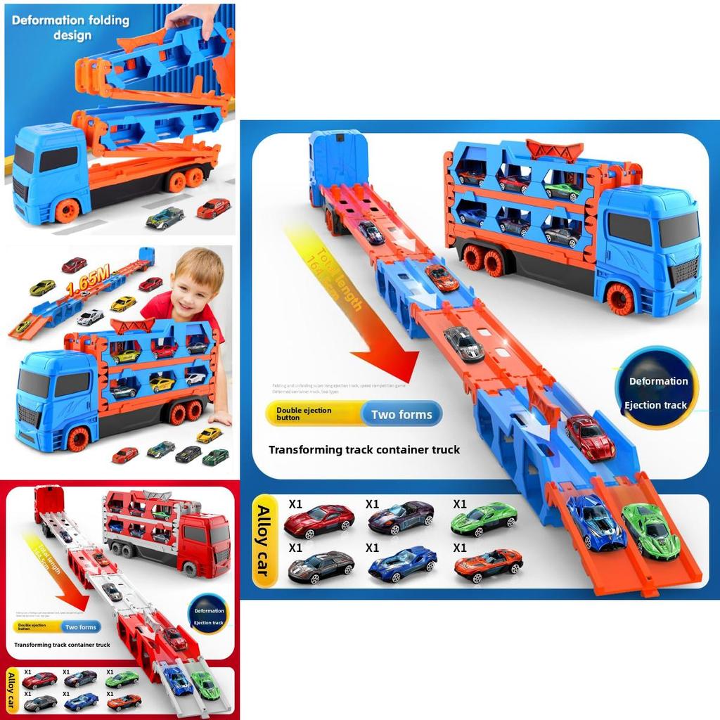 Conjunto Grande de Pista de Carrinhos para Crianças Com Veículos Metálicos Dobráveis Para Brincadeiras Internas e Desenvolvimento